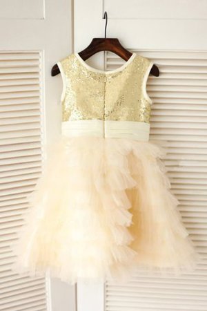 A Linie Prinzessin Anständiges Bodenlanges Blumenmädchenkleid ohne Ärmeln - Bild 2