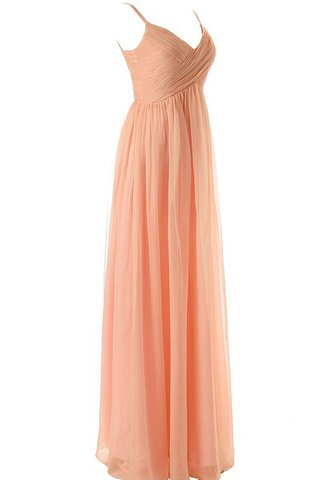 Robe demoiselle d'honneur entrecroisé fermeutre eclair ligne a avec chiffon manche nulle - Photo 2