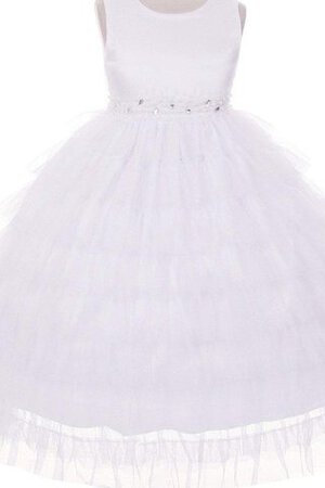 Robe de cortège enfant avec perle textile en tulle de tour de ceinture empire ligne a - Photo 3