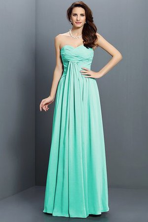 Herz-Ausschnitt Satin Ärmelloses Brautjungfernkleid mit Drapierung mit Plissierungen - Bild 15