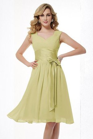 Normale Taille A-Linie Prinzessin Drapiertes Brautjungfernkleid aus Chiffon - Bild 6