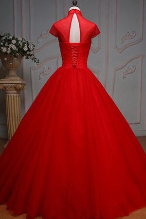 Spitze Perlenbesetztes Duchesse-Linie langes Quinceanera Kleid mit Bordüre mit Applikation - Bild 2