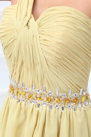 Abito da Sera alta bassa con Increspato monospalla in Chiffon - Foto 6