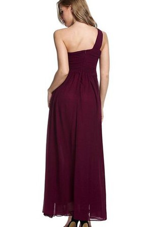 Gerüschtes Chiffon A-Line bodenlanges luxus Brautjungfernkleid mit Blume - Bild 2