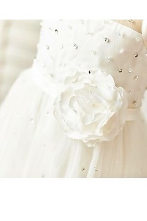 Abito da Cerimonia Bambini con Fiore Tondo Naturale in Tulle Principessa - Foto 4