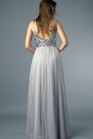 Robe de bal plissage naturel avec sans manches en tulle ligne a - Photo 2