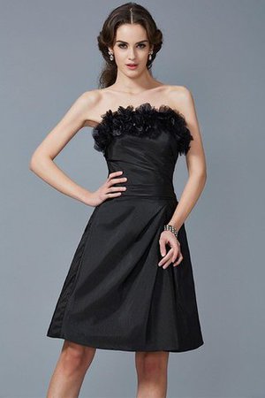 Robe demoiselle d'honneur facile en taffetas de fourreau de bustier fermeutre eclair - Photo 2