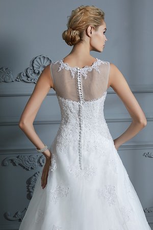 Robe de mariée de mode de bal de traîne moyenne belle exclusif formelle - Photo 8