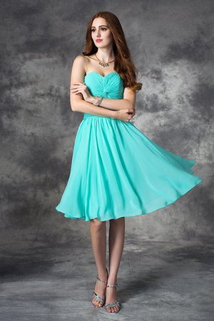 Normale Taille Chiffon A Linie Prinzessin Abiballkleid mit Herz-Ausschnitt - Bild 4