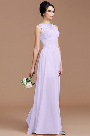 Robe demoiselle d'honneur naturel en chiffon avec zip de princesse au niveau de cou - Photo 25