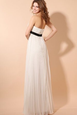 Vestido de Dama de Honor de Corte-A en Gasa de Hasta el suelo de Fajas con Cintas - Foto 3