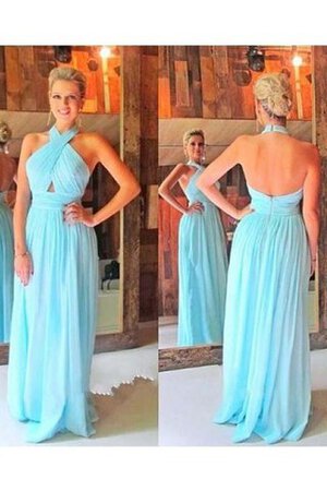 A-Line Ärmelloses Chiffon natürliche Taile Prinzessin Abendkleid - Bild 1