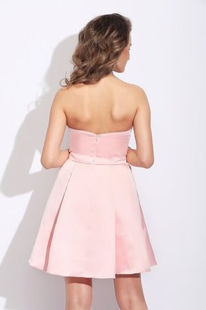 Prinzessin Reißverschluss Satin Mini Cocktailkleid mit Rüschen - Bild 6