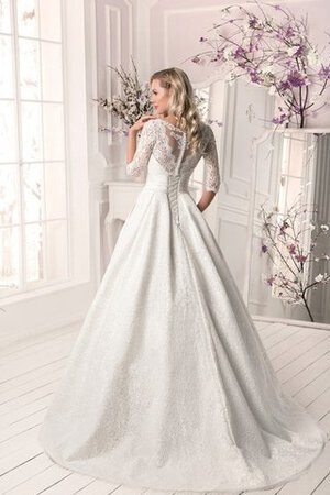 Elegante Vestido de Novia de Corte-A en Encaje de La mitad de manga de Encaje Adorno - Foto 4