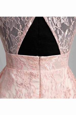 Ärmelloses Reißverschluss Spitze einfaches Ballkleid mit Schlüsselloch Rücken mit Bordüre - Bild 10