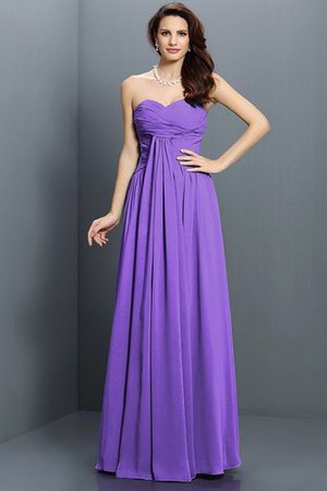 Herz-Ausschnitt Satin Ärmelloses Brautjungfernkleid mit Drapierung mit Plissierungen - Bild 24