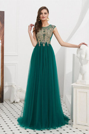 Verlockend Satin Stilvolles Bodenlanges Ballkleid mit Kristall - Bild 3