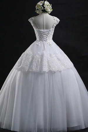 Duchesse-Linie Juwel Ausschnitt Tüll romantisches Brautkleid mit Bordüre mit Schichtungen - Bild 2