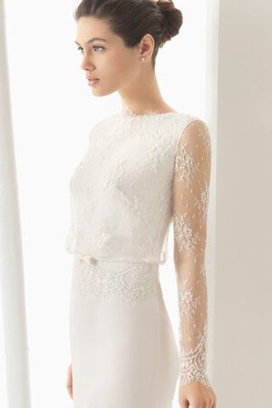 Keine Taille Seeküste Juwel Ausschnitt attraktives schick Brautkleid aus Chiffon - Bild 2