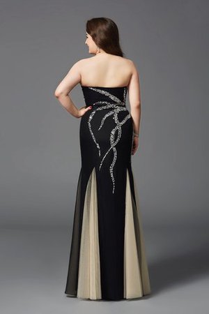 Herz-Ausschnitt Natürliche Taile Perlenbesetztes Anständiges Ballkleid aus Chiffon - Bild 2