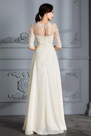Abito da Sposa in Chiffon con Mezze Maniche a Spiaggia A-Line Senza Maniche - Foto 2
