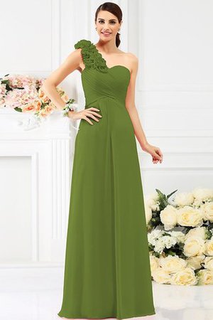 Robe demoiselle d'honneur avec sans manches en chiffon avec zip ligne a jusqu'au sol - Photo 14