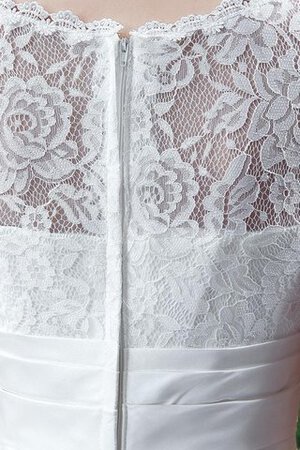 Spitze plissiertes Reißverschluss Gericht Schleppe luxus langes Brautkleid - Bild 4