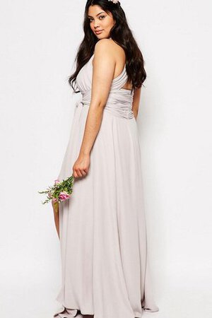 Ärmelloses vorne geschlitztes A-Line bodenlanges Brautjungfernkleid aus Chiffon - Bild 2
