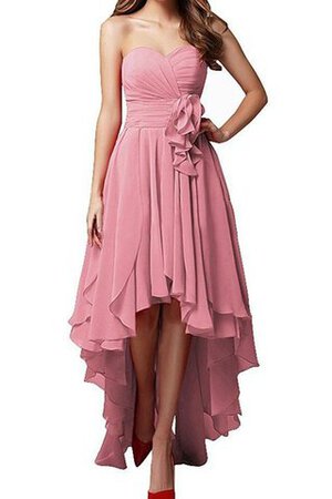 Robe demoiselle d'honneur distinguee à la mode plissage col en forme de cœur croisade - Photo 1