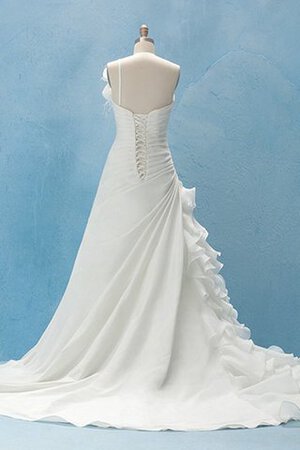 Halle klassisches Satin romantisches bodenlanges Brautkleid mit Sweep zug - Bild 2