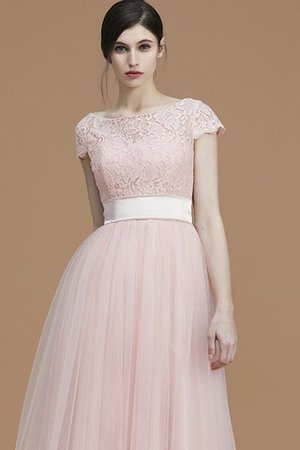 A Linie Prinzessin Normale Taille Brautjungfernkleid mit Schleife mit Gürtel - Bild 5