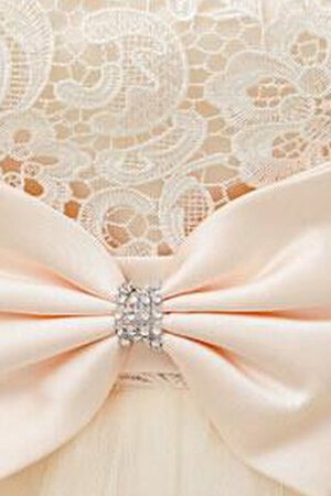 Abito Homecoming in pizzo mini in Pizzo Farfalla Ornamento Allacciato con Fusciacca - Foto 3