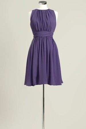 Vestido de Dama de Honor de Corte-A de Sin mangas de Corto de Joya - Foto 3