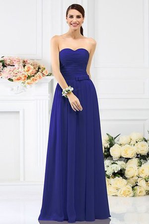 Drapiertes Prinzessin A Linie Bodenlanges Brautjungfernkleid aus Chiffon - Bild 25
