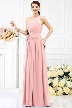 Robe demoiselle d'honneur longue en chiffon ceinture avec ruban avec sans manches - Photo 20