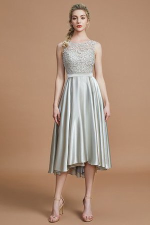 Robe demoiselle d'honneur bref naturel de princesse avec sans manches ligne a - Photo 6