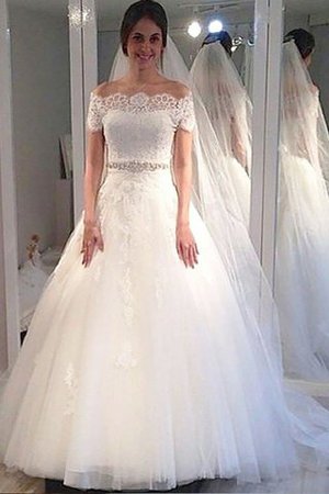 Abito da Sposa Spazzola Treno Elegante in Tulle Ball Gown Vintage - Foto 1