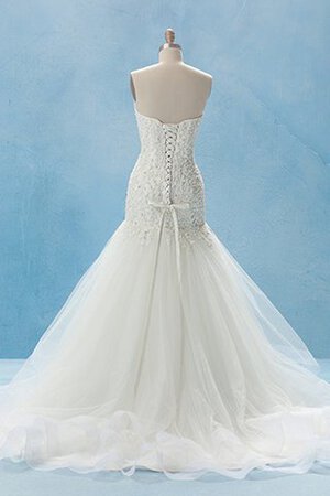 Robe de mariée sexy simple fourreau avec bijoux en organza de sirène - Photo 2
