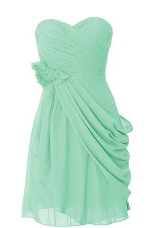 Robe demoiselle d'honneur naturel ligne a au drapée avec chiffon avec zip - Photo 1