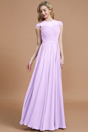 Vestido de Dama de Honor de Corte princesa de Corte-A en Gasa de Escote redondo - Foto 24