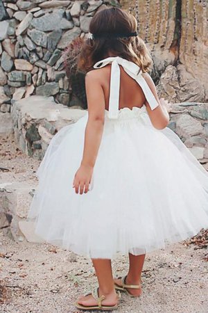 Robe de cortège enfant a-ligne angélique avec sans manches dénudé de princesse - Photo 2