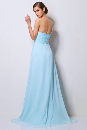 Ärmelloses Prinzessin Anständiges Abendkleid aus Chiffon mit Reißverschluss - Bild 2