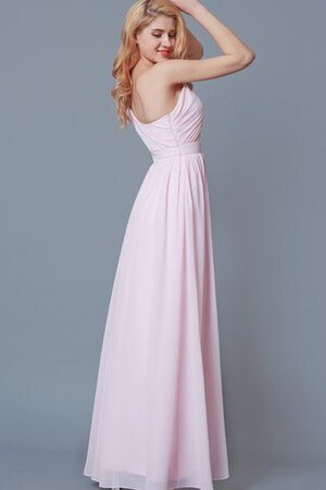 Robe demoiselle d'honneur plissé d'épaule asymétrique de lotus ruché avec chiffon - Photo 5