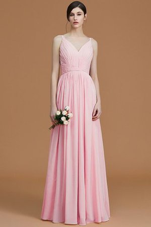 Abito da Damigella A Terra Naturale Principessa in Chiffon A-Line - Foto 28