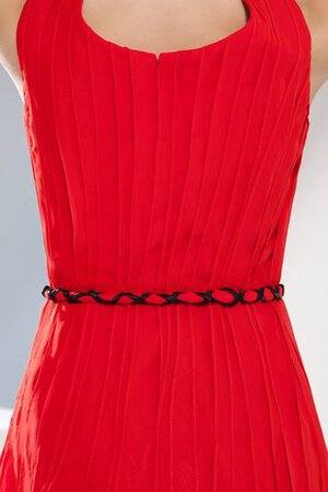 Robe de graduation courte avec ruban avec perle manche nulle ruché - Photo 8