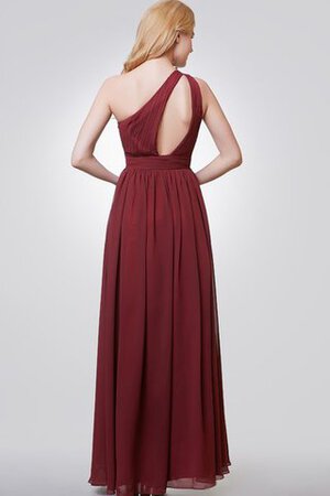 Robe demoiselle d'honneur elégant plissé manche nulle trou serre avec chiffon - Photo 4