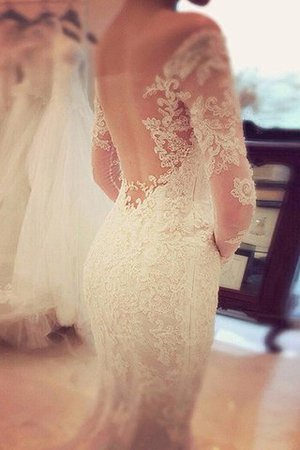 Vintage Lange Ärmeln Sweep Zug Meerjungfrau Stil Extravagantes Brautkleid - Bild 3