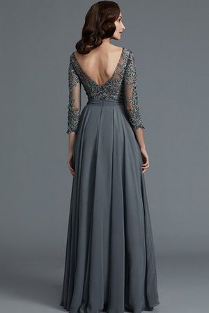 Prinzessin A-Linie Normale Taille Bodenlanges Brautmutterkleid aus Chiffon - Bild 2