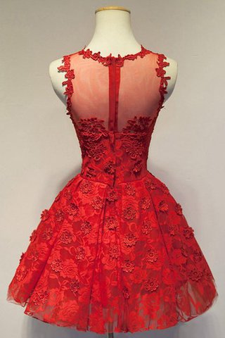 Robe fête de la rentrée bref plissage a-ligne avec fleurs au niveau de cou - Photo 2