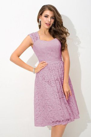 Spaghetti Träger A-Linie Natürliche Taile Mini Brautjungfernkleid mit Reißverschluss - Bild 21